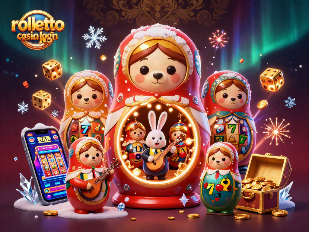 Experience winning potential with rolletto casino login, featuring a vibrant 3D casino scene.