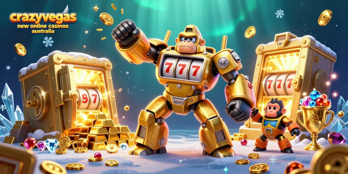 Spin the reels at crazyvegas new online casinos australia with a golden mech and treasures!